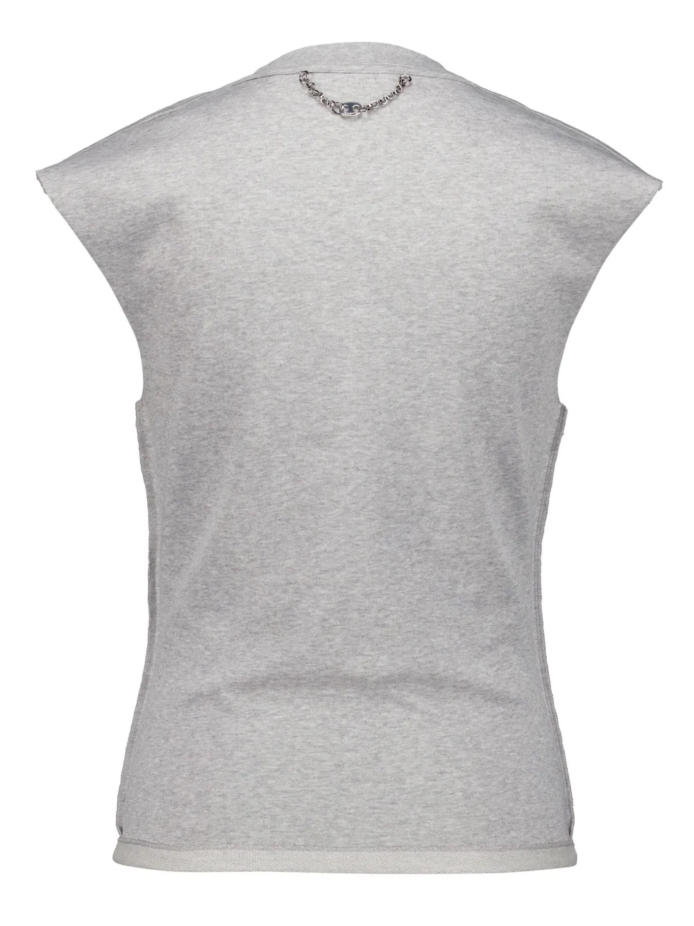Rabanne Katoenen T-shirt met kettingdetail - Grijs