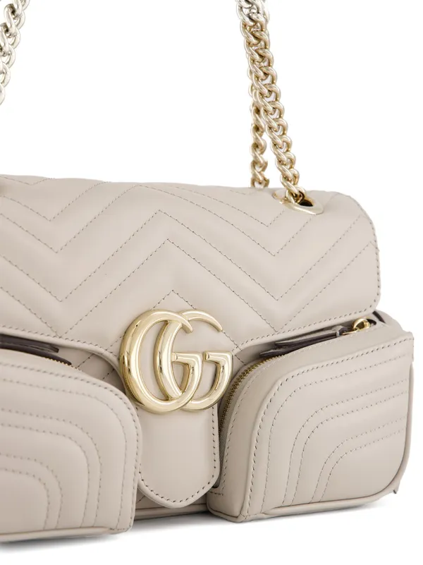 Gucci GGマーモント ショルダーバッグ S | ニュートラル | FARFETCH JP
