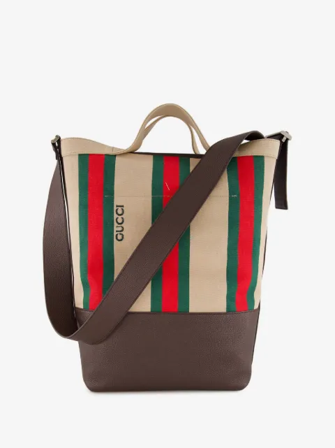Gucci large Web-stripe tote bag