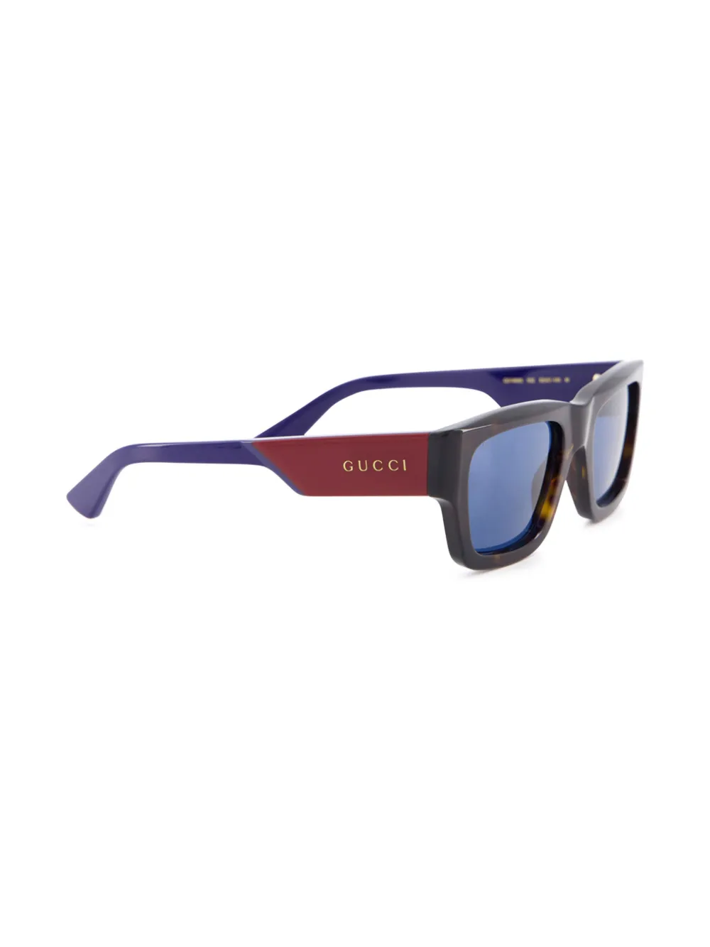 Gucci Eyewear Zonnebril met vierkant montuur Rood