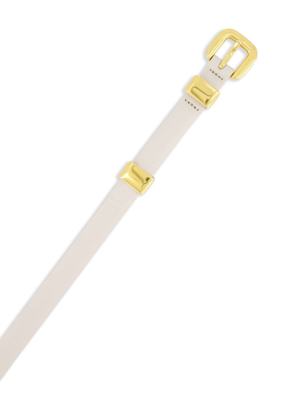 Shop Altuzarra Gold-tone Buckle Belt In White