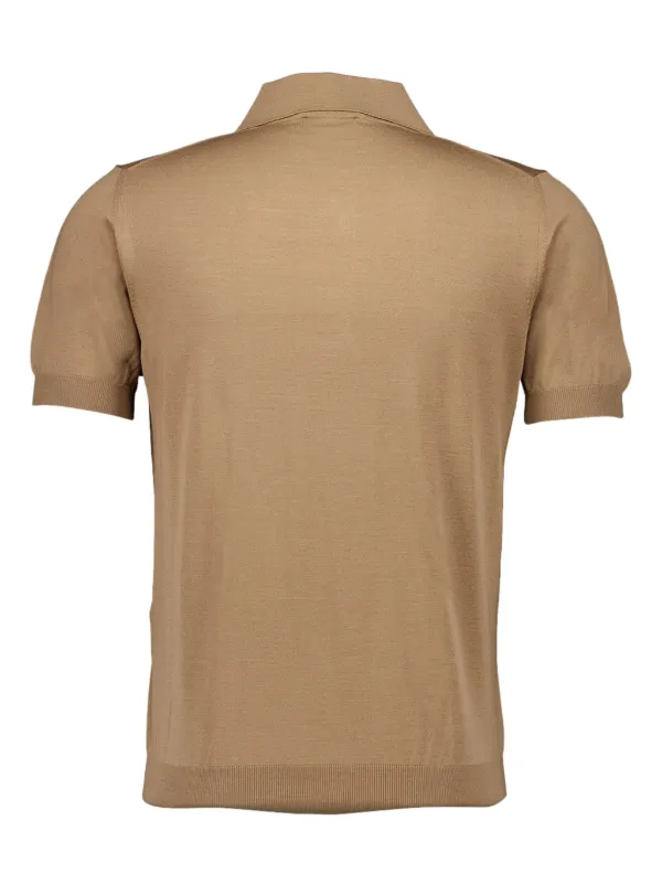 FENDI FF embossed Polo Shirt Neutrals FARFETCH JO