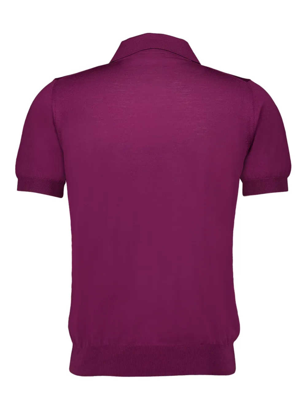 FENDI Wollen poloshirt met logo-reliëf - Paars
