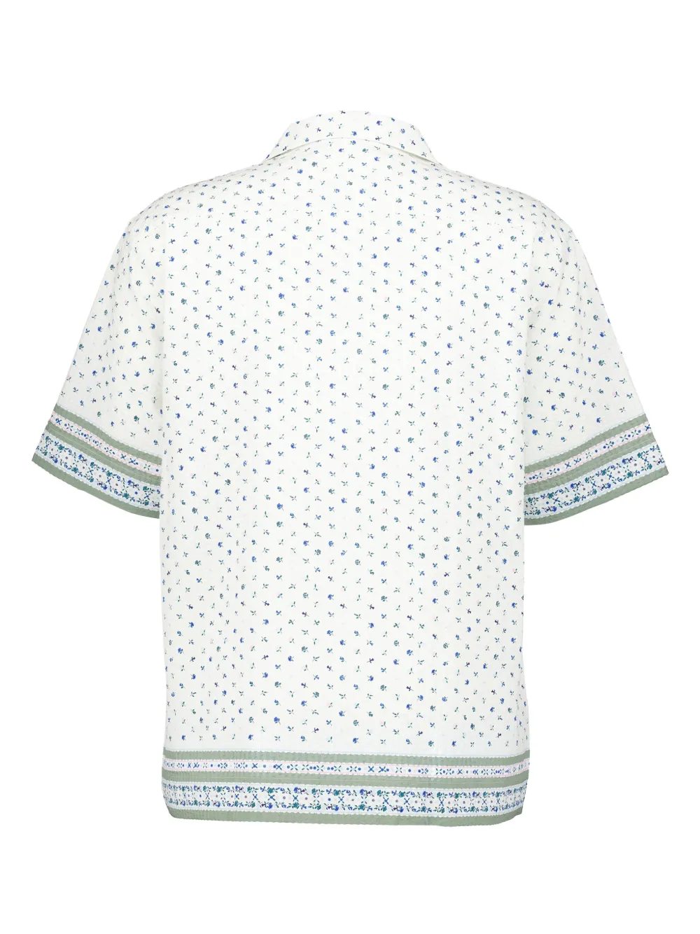 Givenchy Katoenen seersucker boxy-fit overhemd met bloemen-print Wit