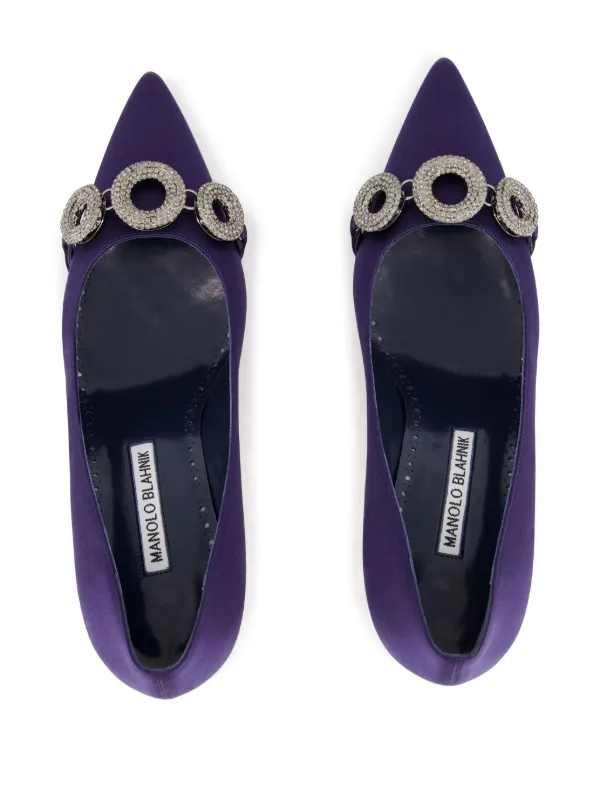 Manolo Blahnik 70mm Isteralo Pumps | Purple | FARFETCH