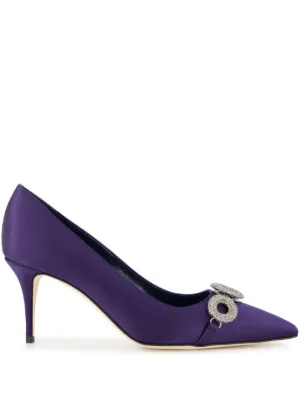 Manolo Blahnik Hangisi 90mm サテンパンプス | ブルー | FARFETCH JP