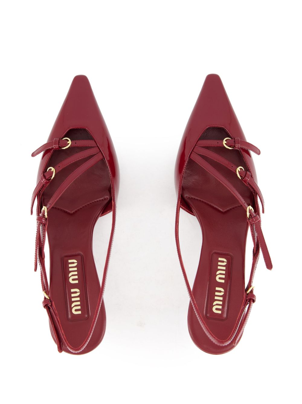 Miu Slingback sandalen Rood