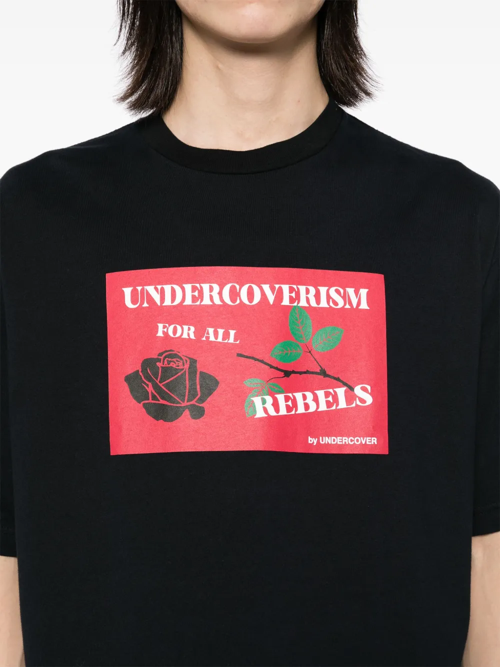 Undercover Katoenen T-shirt met grafische print Zwart