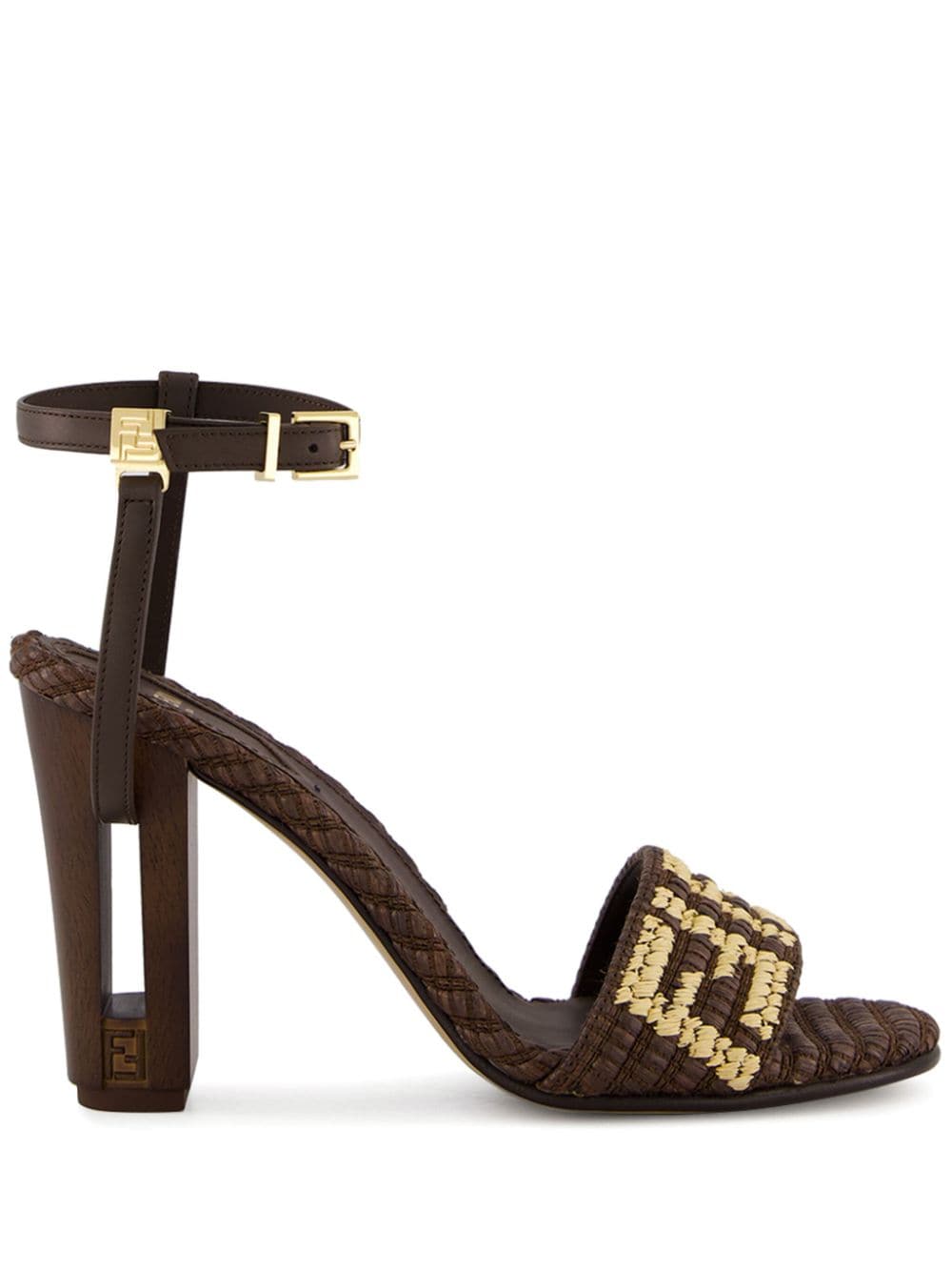 FENDI Delfina Sandals Brown FARFETCH IE