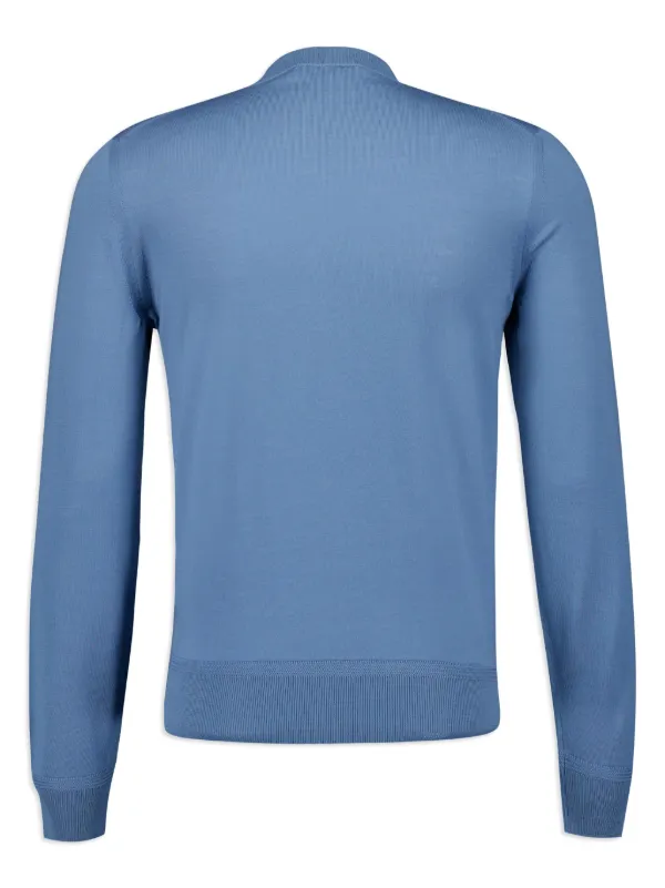 【送料&関税込】Tom Ford Wool Pullover TOM FORD Merino Wool crew-neck Sweater | Blue | FARFETCH