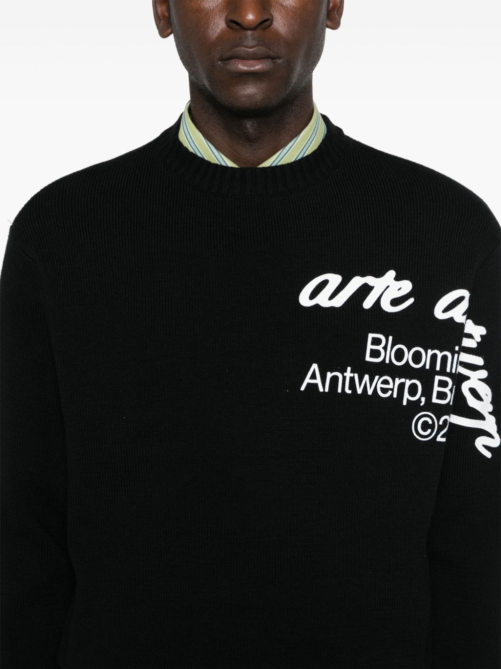 Shop Arte Blooming Ideas Sweater In Black