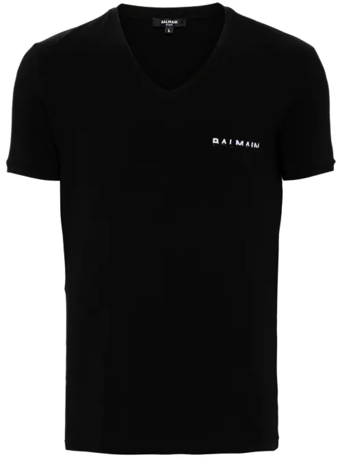 T-shirt à logo brodé - Balmain - Modalova