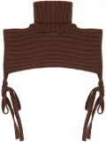 Niccolò Pasqualetti wool roll-neck shrug - Brown