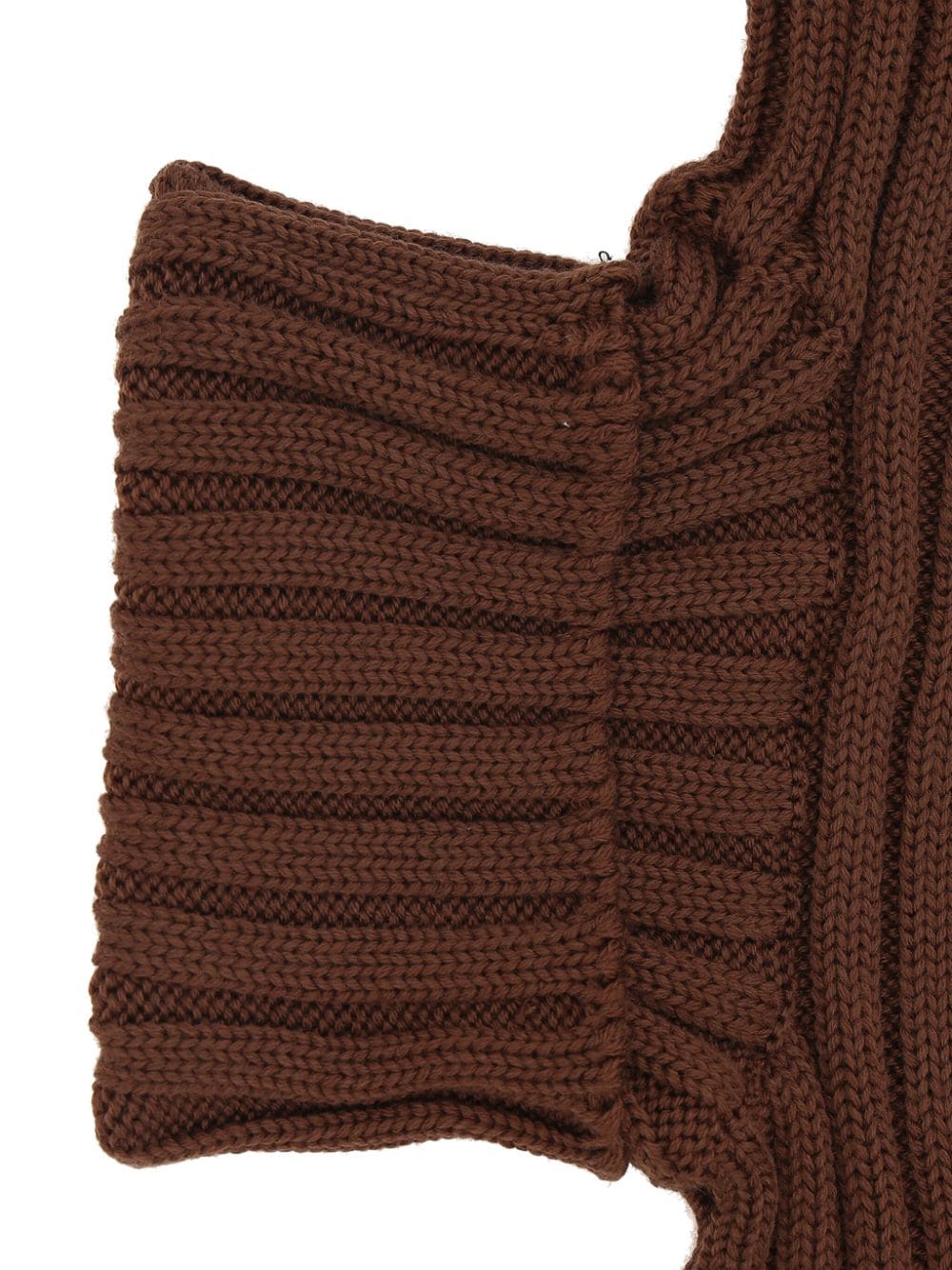 Shop Niccolò Pasqualetti Wool Roll-neck Shrug In Dark Brown