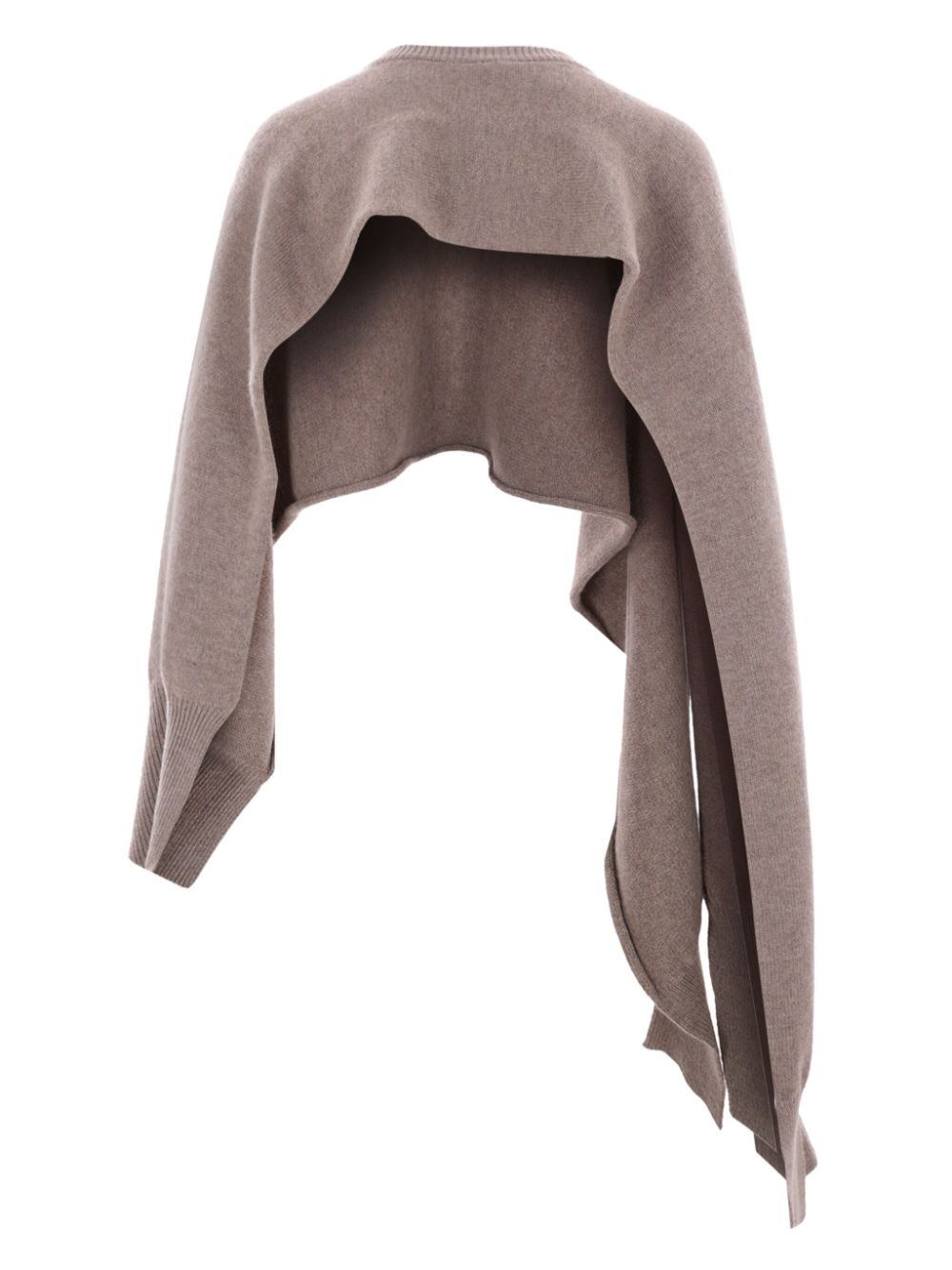 Shop Niccolò Pasqualetti Draped Sweater In Light Brown