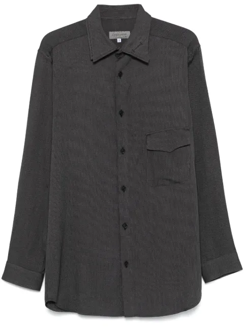Yohji Yamamoto herringbone-pattern shirt