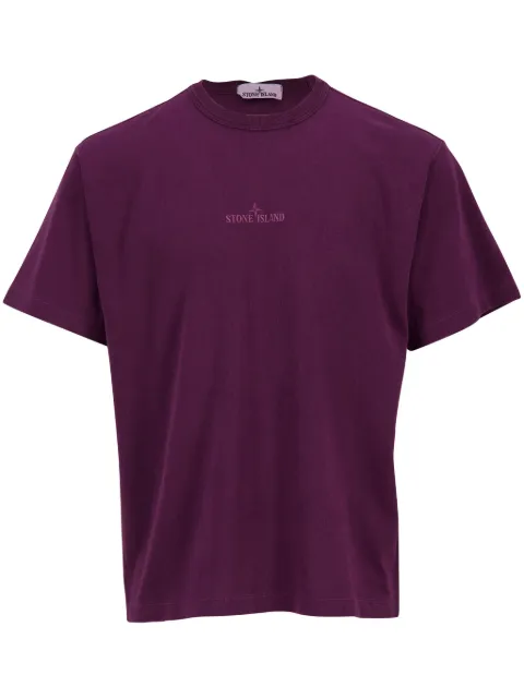 Stone Island logo embroidered t-shirt 