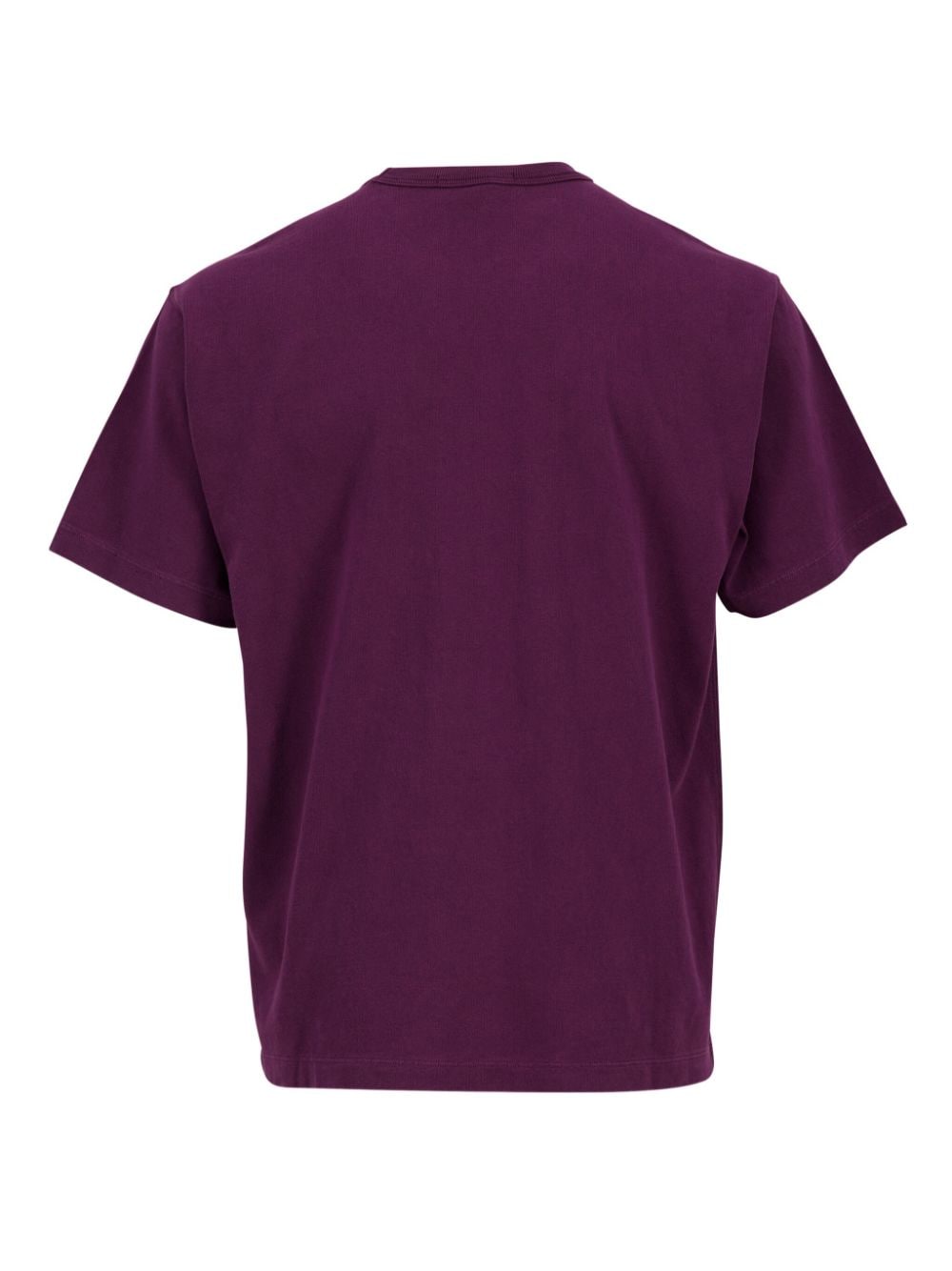 Shop Stone Island Logo Embroidered T-shirt In Purple