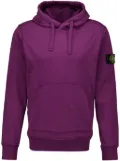 Stone Island logo patch drawstring hoodie - Purple