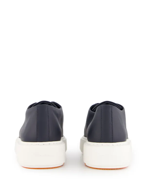 Santoni Leather Sneakers | Blue | FARFETCH