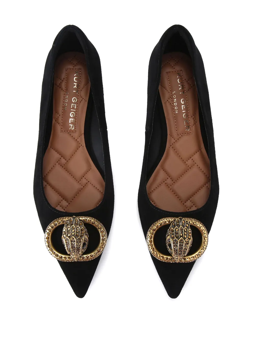 Kurt Geiger London Chelsea ballerina's Zwart