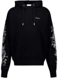 Off-White floral-print hoodie - Black