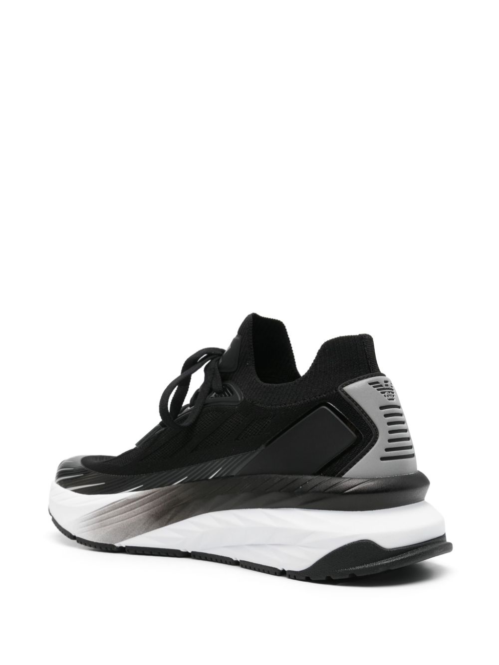 Ea7 Emporio Armani Crusher Distance Sonic gebreide sneakers Zwart