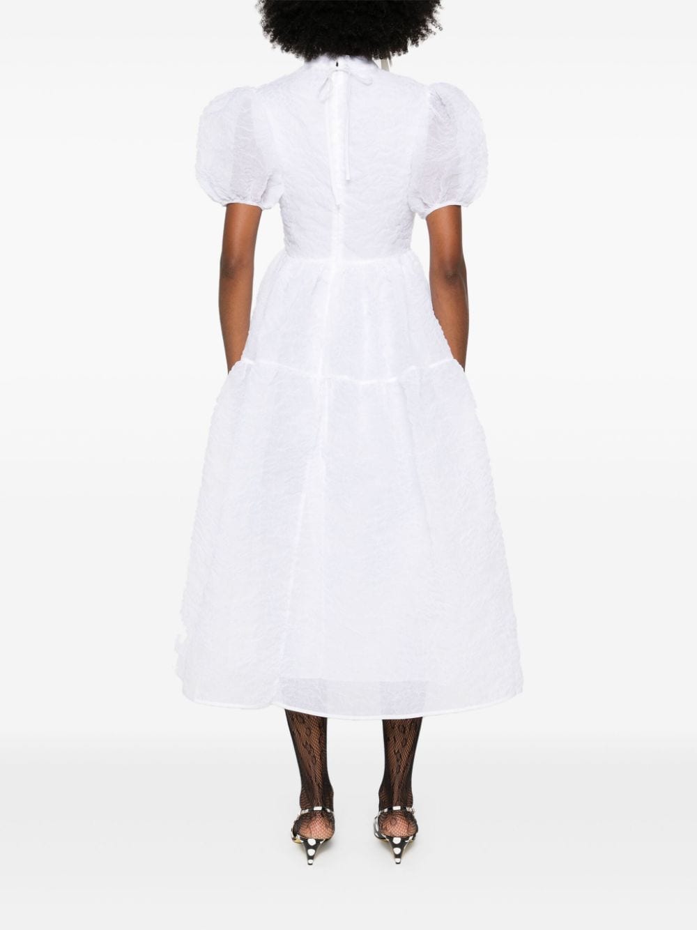 Shop Cecilie Bahnsen Kelly Midi Dress In White