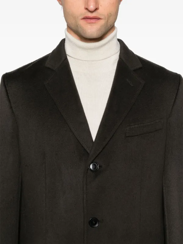 ブリオーニ（Brioni）カシミヤ100%コート Brioni テクスチャード コート | ブラウン | FARFETCH JP
