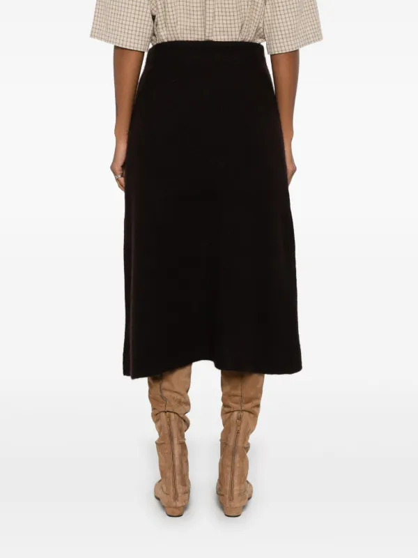 スカート THE ROW IVAANKA CASHMERE AND SILK A-LINE SKIRT Ivaanka Skirt 棕in Cashmere and Silk – The Row