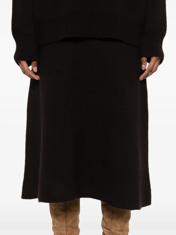 スカート THE ROW IVAANKA CASHMERE AND SILK A-LINE SKIRT The Row Ivaanka スカート | ブラウン | FARFETCH JP