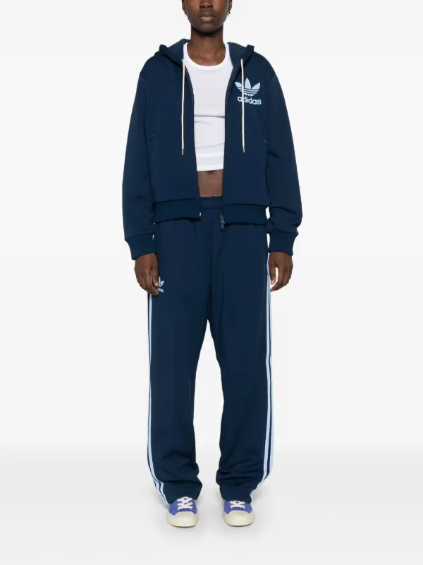 Adidas x Wales Bonner ロゴ パーカー | ブルー | FARFETCH JP