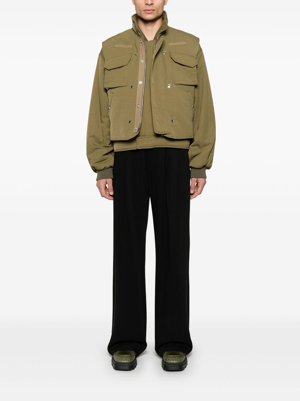 Alexander McQueen double layer bomber jacket - Groen