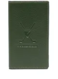 Aspinal Of London leather golf scorecard holder - Green