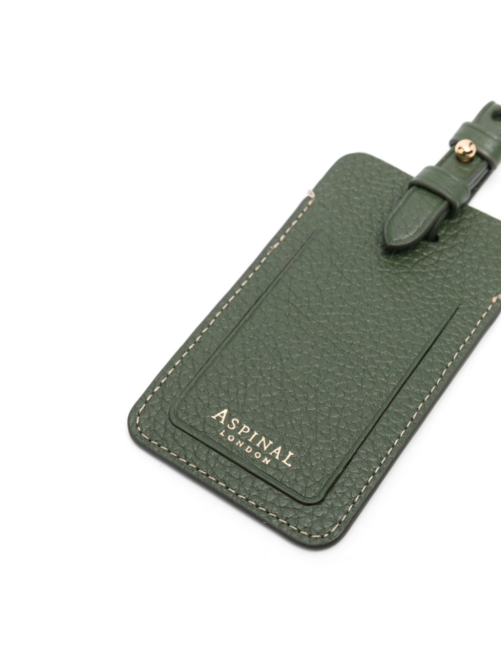 Aspinal Of London leather luggage tag - Green