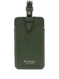 Aspinal Of London leather luggage tag - Green