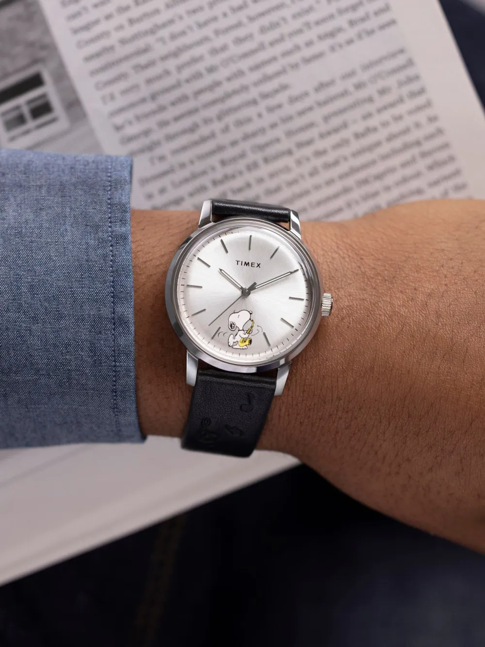TIMEX x Peanuts Marlin Automatic Saxophone 40mm 腕時計 | ブラック