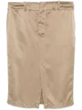 Saint Laurent silk pencil skirt - Neutrals