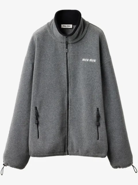 Miu Miu sudadera texturizada con cierre