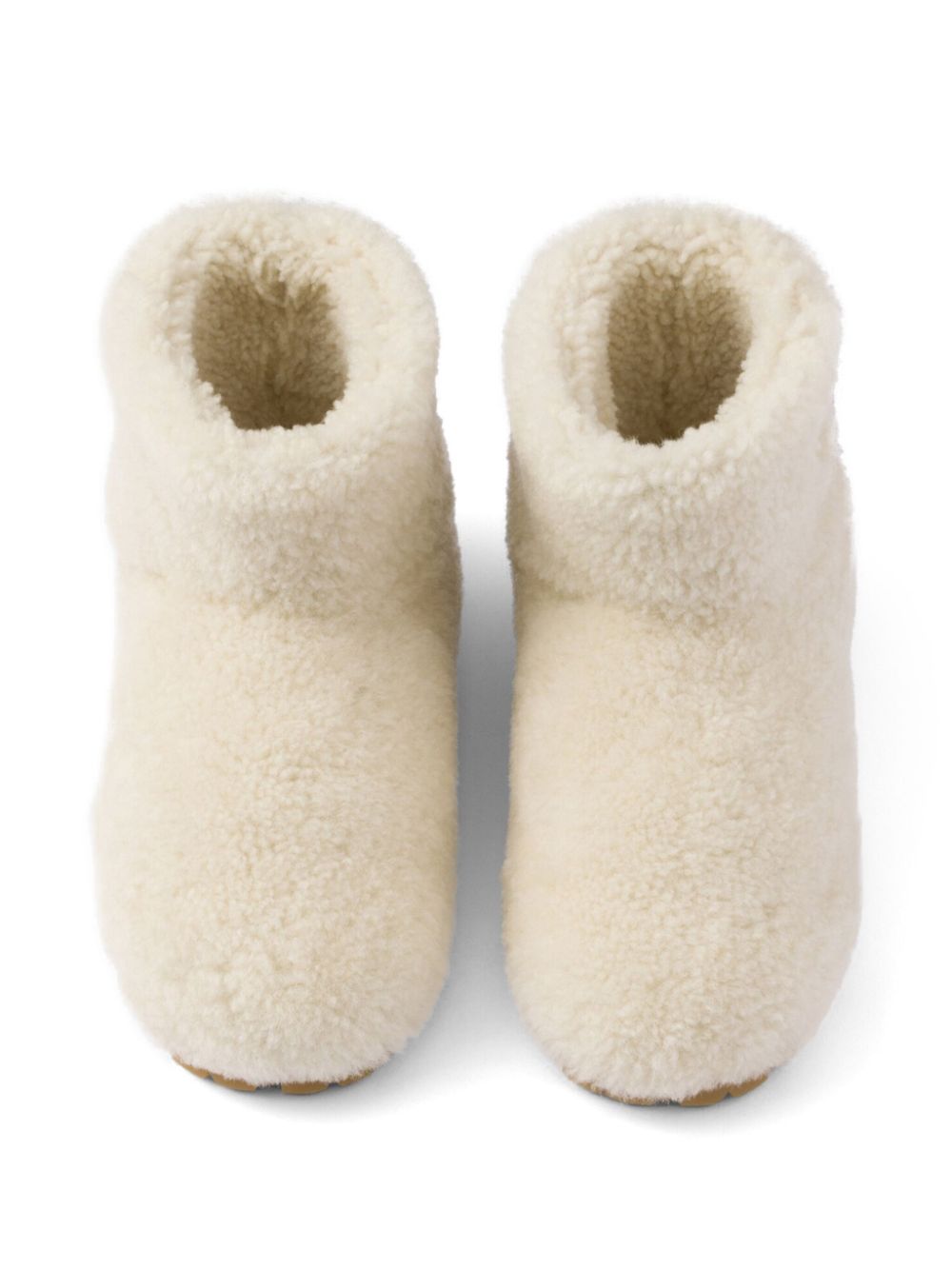 Prada shearling booties Neutrals