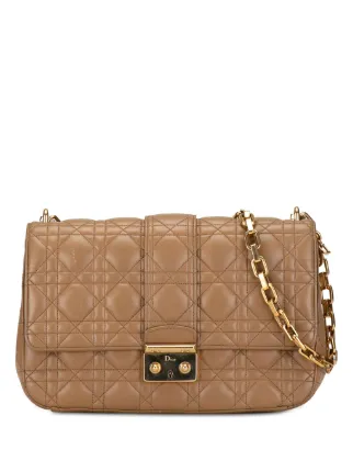 Christian Dior Pre Owned 2021 Medium Lambskin Cannage Miss Dior Flap Shoulder Bag Brown FARFETCH AZ