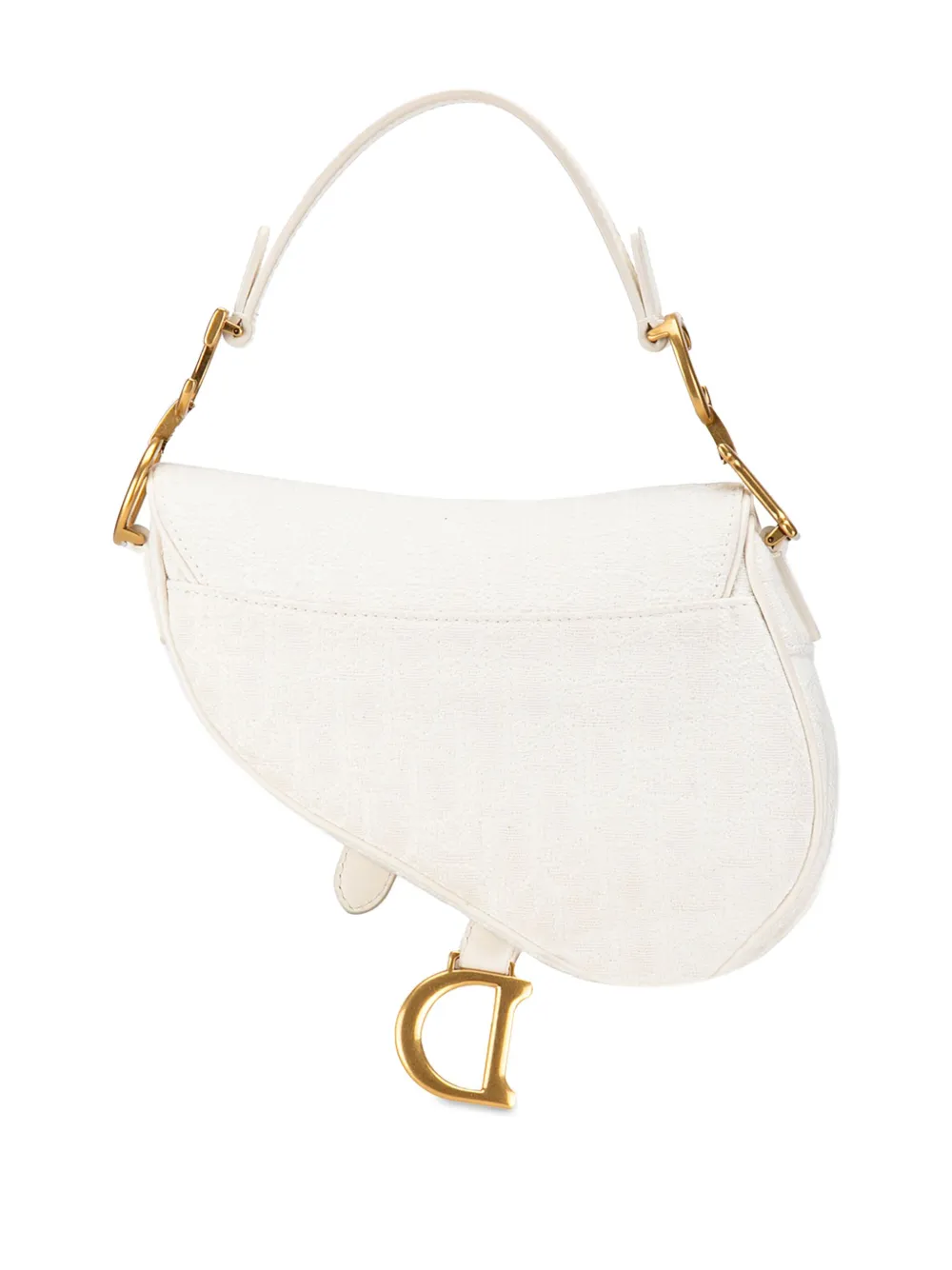 Christian Dior Pre-Owned 2020 Oblique saddle kleine schoudertas - Wit