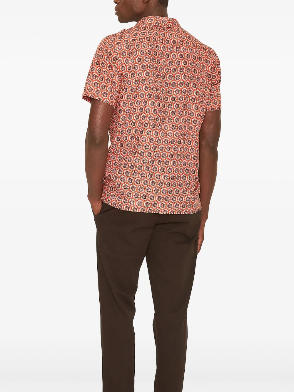 Orlebar Brown Hibbert Roseate overhemd Rood