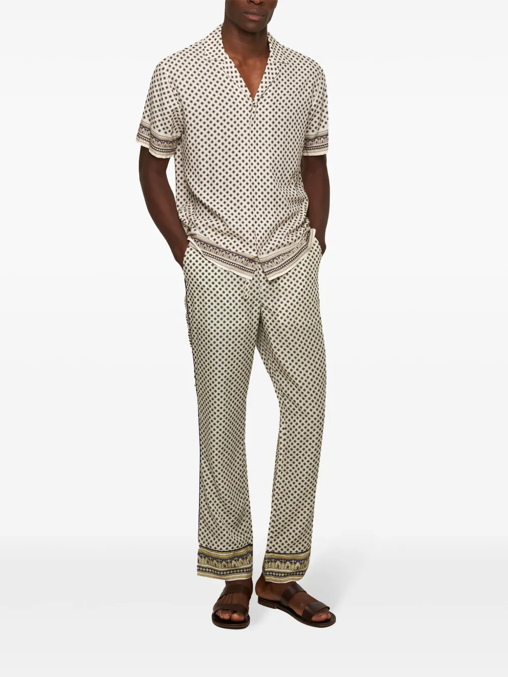 Orlebar Brown Alfred Solmio broek met toelopende pijpen Beige