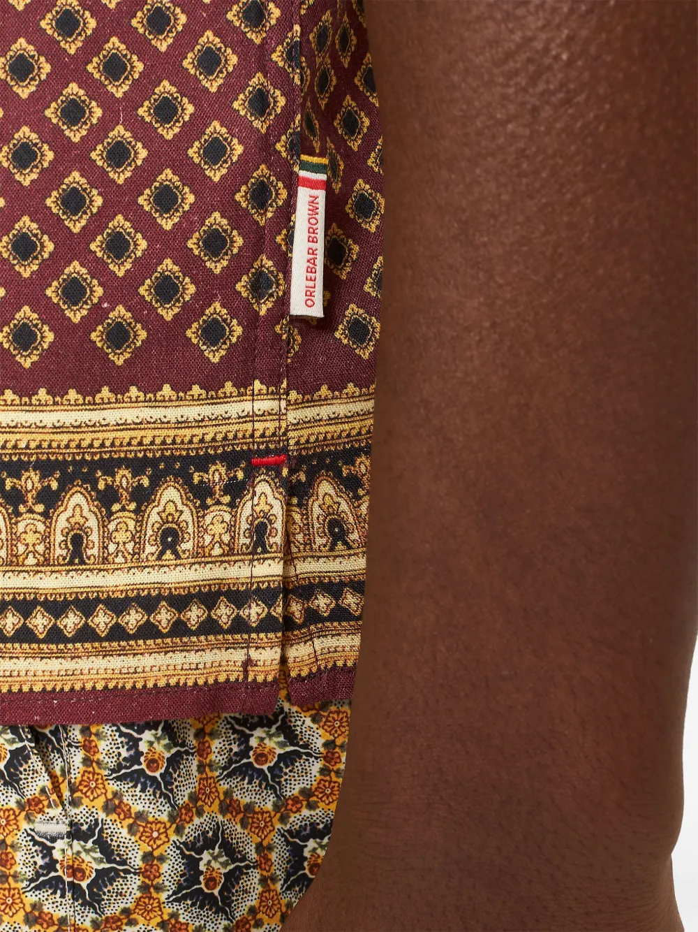 Orlebar Brown Maitan Solmio overhemd Bruin