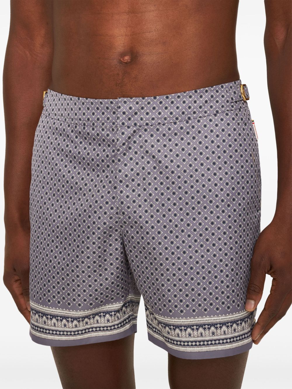 Shop Orlebar Brown Bulldog Solmio Swim Shorts In Blue