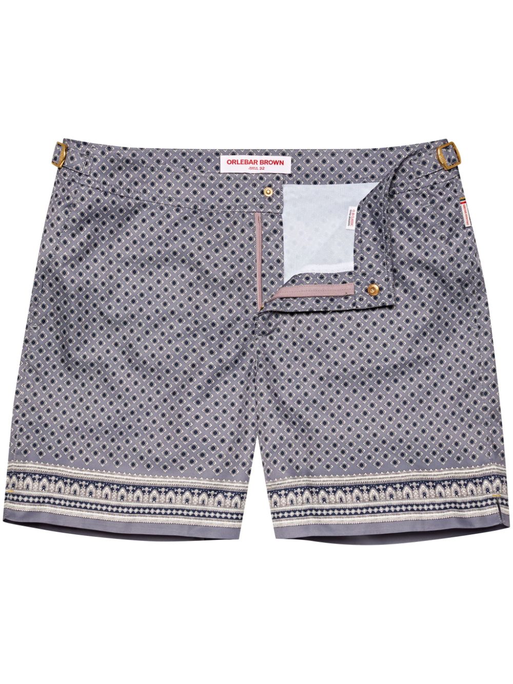 Shop Orlebar Brown Bulldog Solmio Swim Shorts In Blue