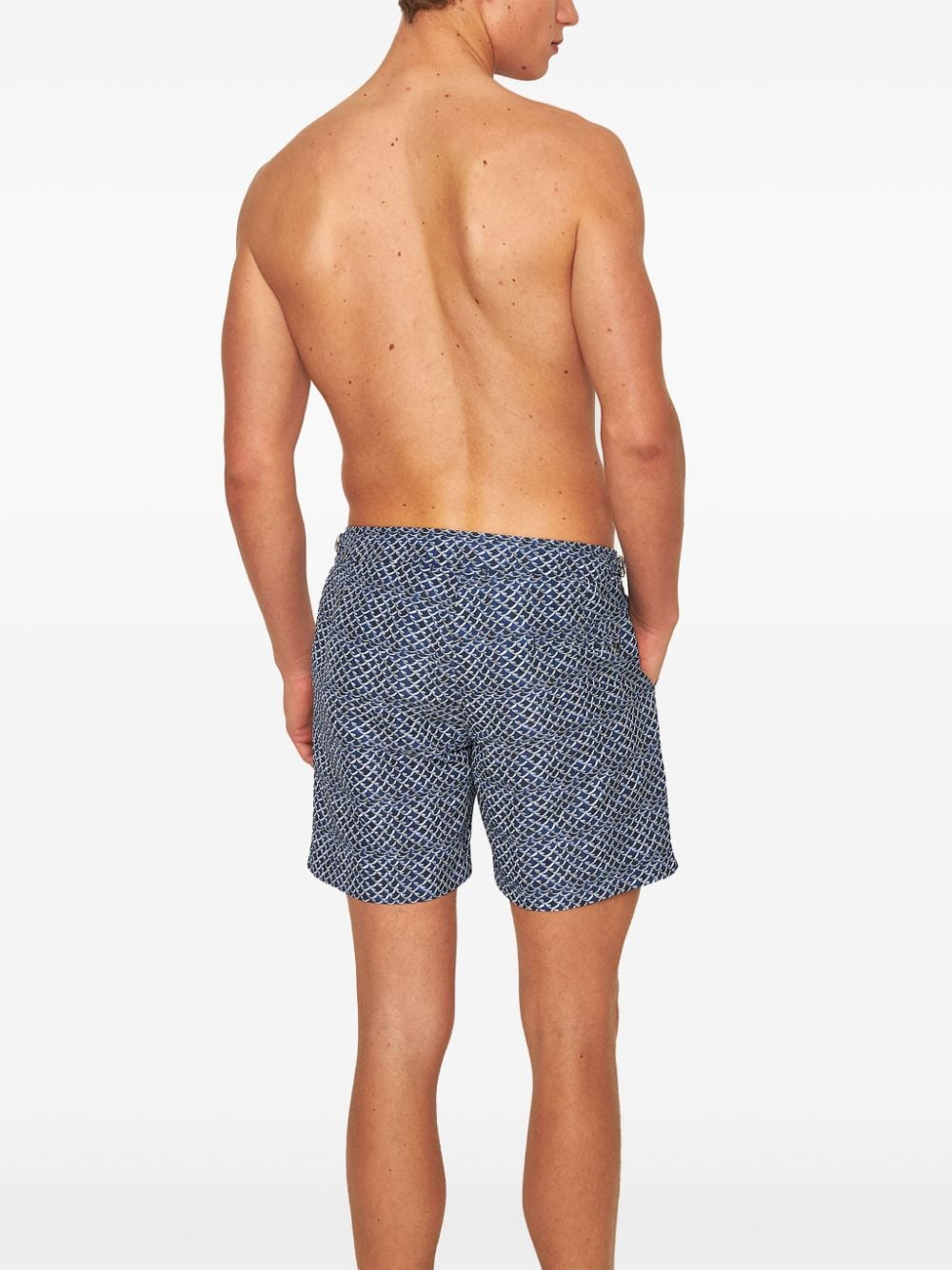 Shop Orlebar Brown Bulldog Wavelet Swim Shorts In Blue