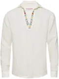 Orlebar Brown Ridley Fleur embroidered shirt - WHITE SAND