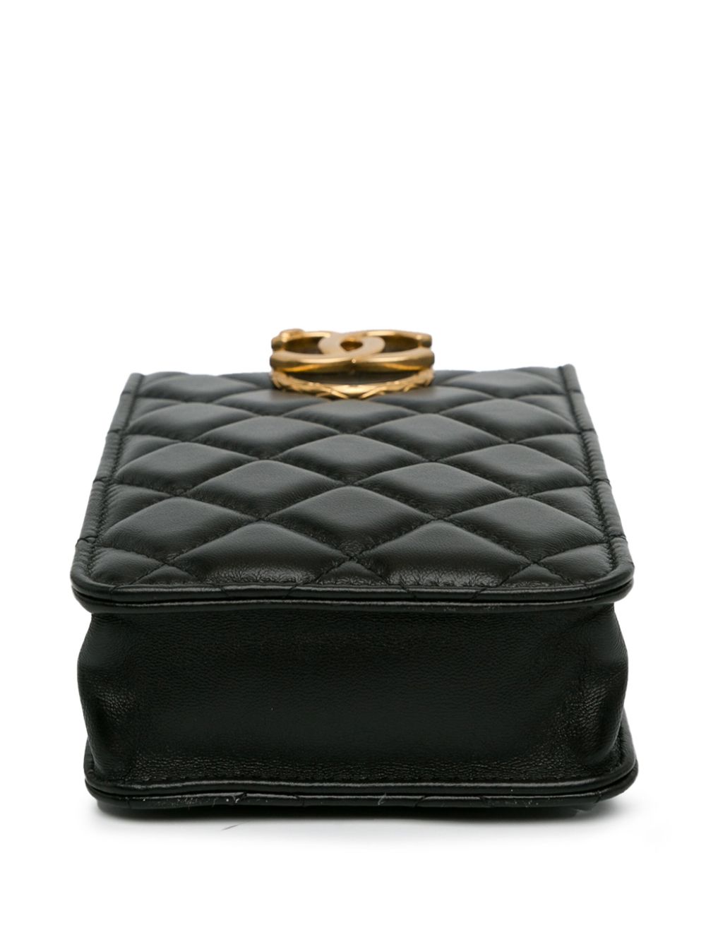 Affordable HOT SALE CHANEL 2022-2023 CC Quilted Lambskin Phone Holder with Chain crossbody bag Women